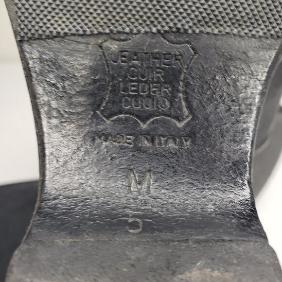 Fendi Platform Slides Sandals Logo Size 5 US Black Brown Vintage Made in Italy - Picture 13 of 15